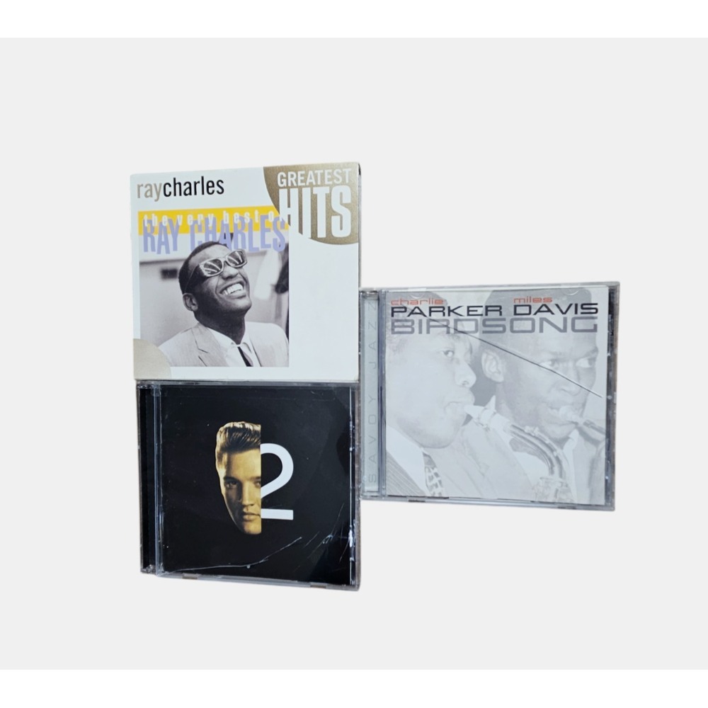 Lot of 3 Rock Funk Soul- Elvis Presley, Ray Charles, Charlie Parker, Miles Davis